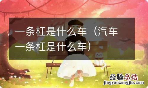 汽车一条杠是什么车 一条杠是什么车