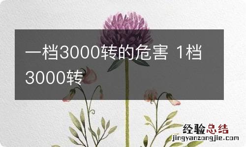 一档3000转的危害 1档3000转