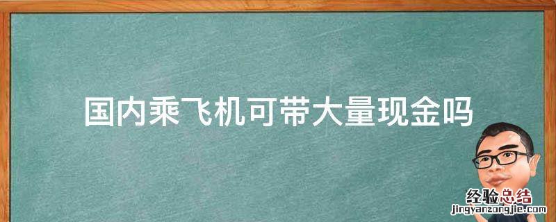 国内乘飞机可带大量现金吗