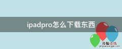 ipadpro怎么下载东西