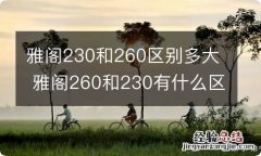 雅阁230和260区别多大 雅阁260和230有什么区别