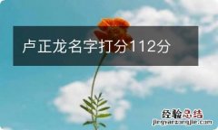 卢正龙名字打分112分