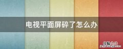 电视平面屏碎了怎么办