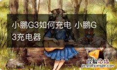 小鹏G3如何充电 小鹏G3充电器