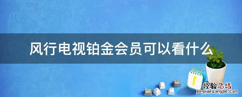 风行电视铂金会员可以看什么