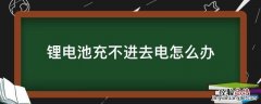 锂电池充不进去电怎么办