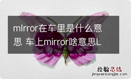 mlrror在车里是什么意思 车上mirror啥意思LR是啥意思