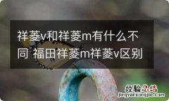 祥菱v和祥菱m有什么不同 福田祥菱m祥菱v区别