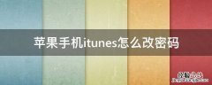 苹果手机itunes怎么改密码