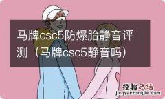 马牌csc5静音吗 马牌csc5防爆胎静音评测