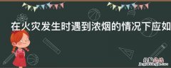 在火灾发生时遇到浓烟的情况下应如何逃生