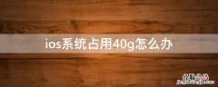 ios系统占用40g怎么办