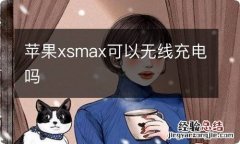 苹果xsmax可以无线充电吗