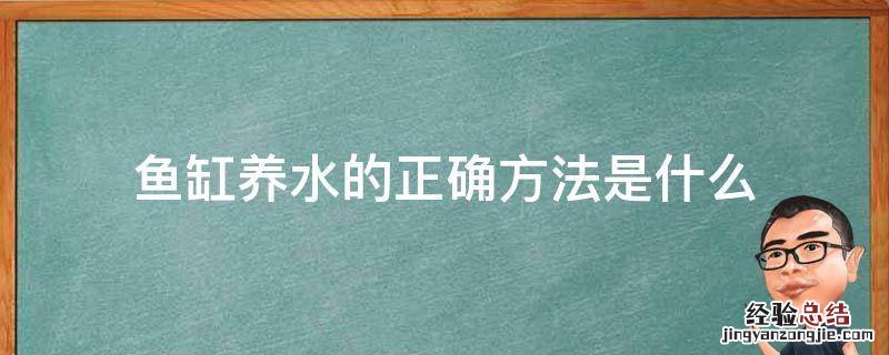 鱼缸养水的正确方法是什么