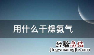 用什么干燥氨气 氨气的介绍