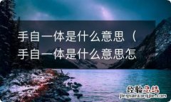 手自一体是什么意思怎么操作视频 手自一体是什么意思