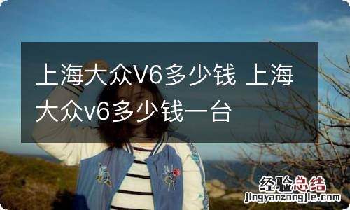 上海大众V6多少钱 上海大众v6多少钱一台