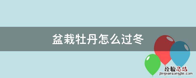 盆栽牡丹怎么过冬