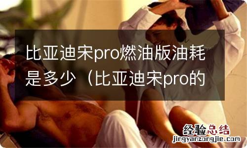 比亚迪宋pro的油耗是多少 比亚迪宋pro燃油版油耗是多少