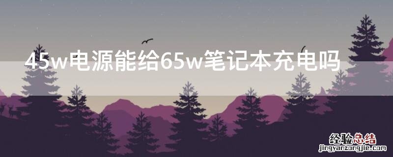 45w电源能给65w笔记本充电吗