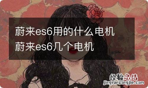 蔚来es6用的什么电机 蔚来es6几个电机