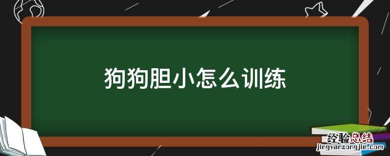 狗狗胆小怎么训练