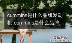 cummins是什么品牌发动机 cummins是什么品牌发动机怎么皮代