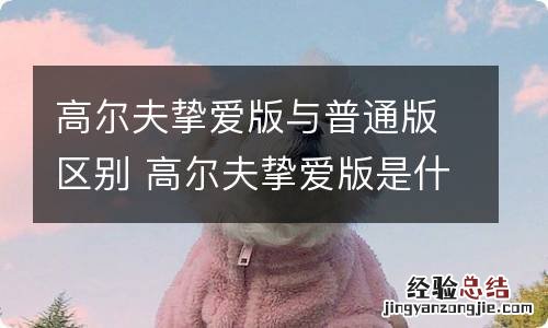 高尔夫挚爱版与普通版区别 高尔夫挚爱版是什么意思