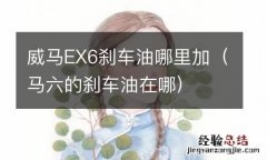 马六的刹车油在哪 威马EX6刹车油哪里加