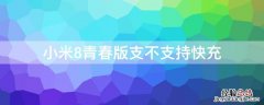 小米8青春版支不支持快充 小米8青春版支持快充嘛