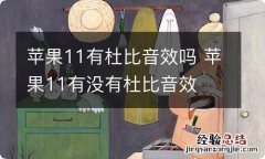 苹果11有杜比音效吗 苹果11有没有杜比音效