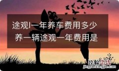 途观l一年养车费用多少 养一辆途观一年费用是多少