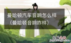 曼哈顿音响咋样 曼哈顿汽车音响怎么样