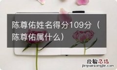 陈尊佑属什么 陈尊佑姓名得分109分