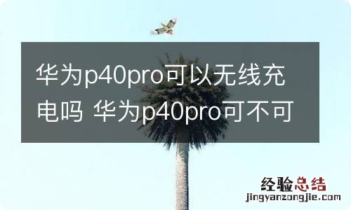 华为p40pro可以无线充电吗 华为p40pro可不可以无线充电