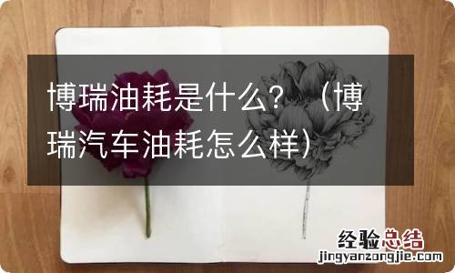 博瑞汽车油耗怎么样 博瑞油耗是什么？