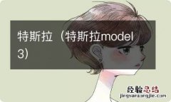 特斯拉model 3 特斯拉