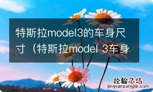 特斯拉model 3车身尺寸对比 特斯拉model3的车身尺寸