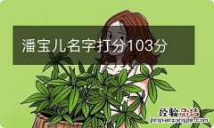 潘宝儿名字打分103分