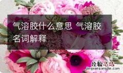 气溶胶什么意思 气溶胶名词解释