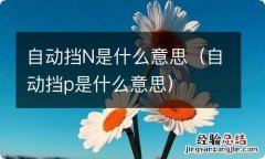 自动挡p是什么意思 自动挡N是什么意思