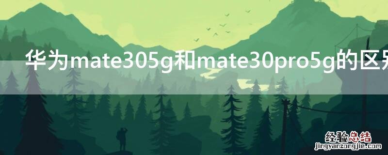 华为mate305g和mate30pro5g的区别