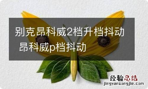 别克昂科威2档升档抖动 昂科威p档抖动