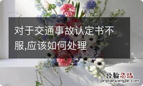 对于交通事故认定书不服,应该如何处理