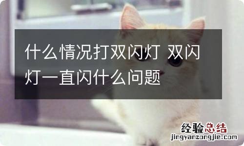 什么情况打双闪灯 双闪灯一直闪什么问题