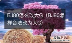 BJ80怎样合法改为大G BJ80怎么改大G