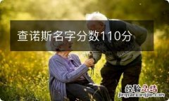 查诺斯名字分数110分