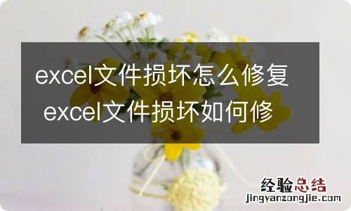 excel文件损坏怎么修复 excel文件损坏如何修复