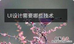 UI设计需要哪些技术