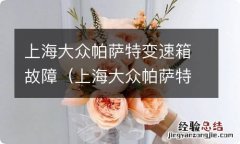 上海大众帕萨特变速箱故障灯怎么回事 上海大众帕萨特变速箱故障